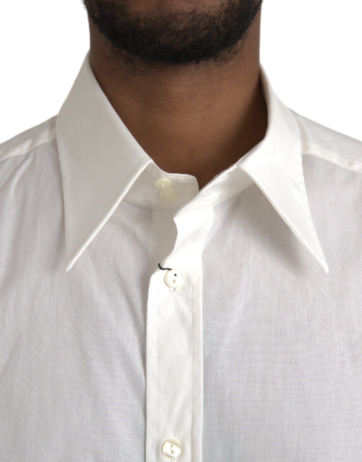 Camicia in cotone bianco slim fit GOLD