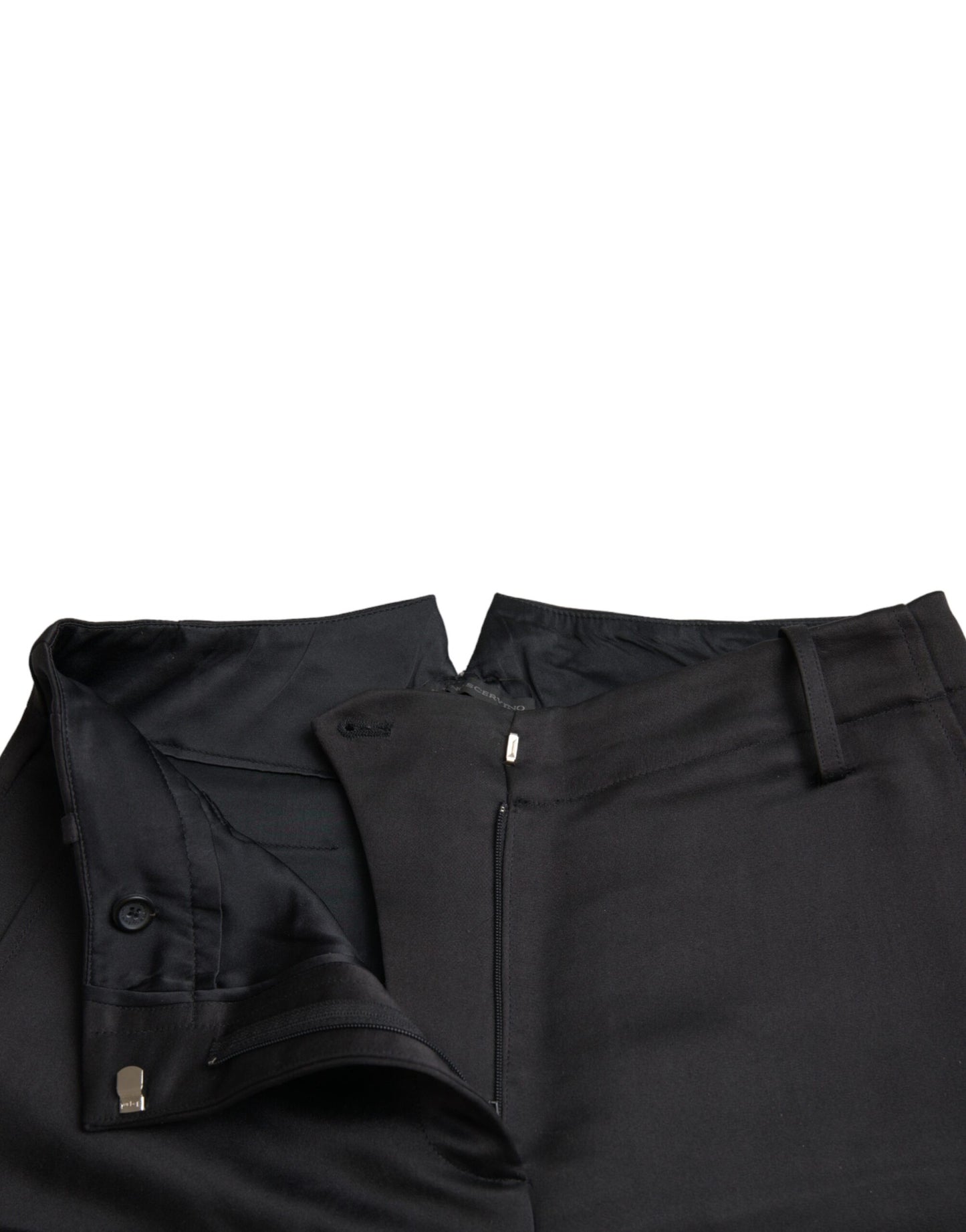Schwarze Caprihose mit hoher Taille
