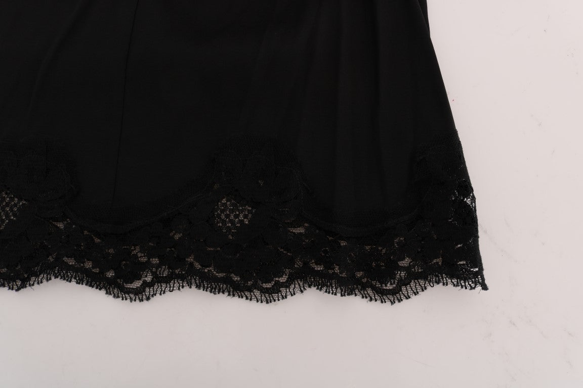 Eleganter Minirock in A-Linie mit floraler Spitze