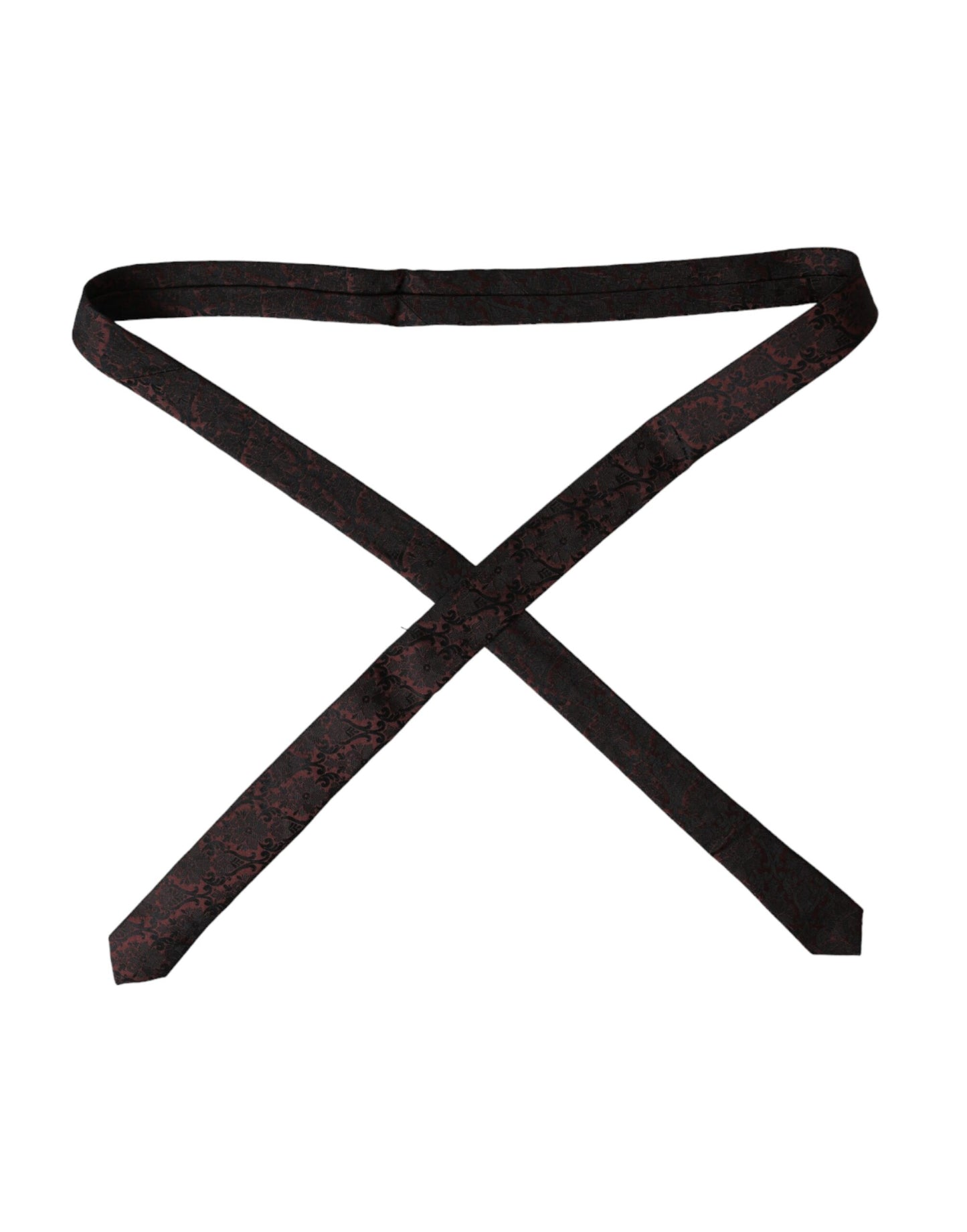 Verstellbare Herrenkrawatte aus Seide mit Blumenmuster in Kastanienbraun