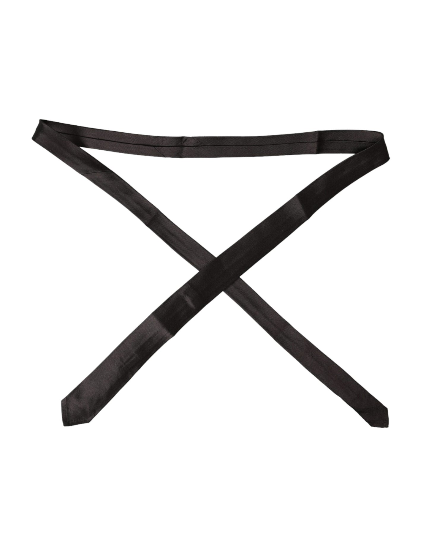 Braune, einfarbige, verstellbare Krawatte aus 100 % Seide