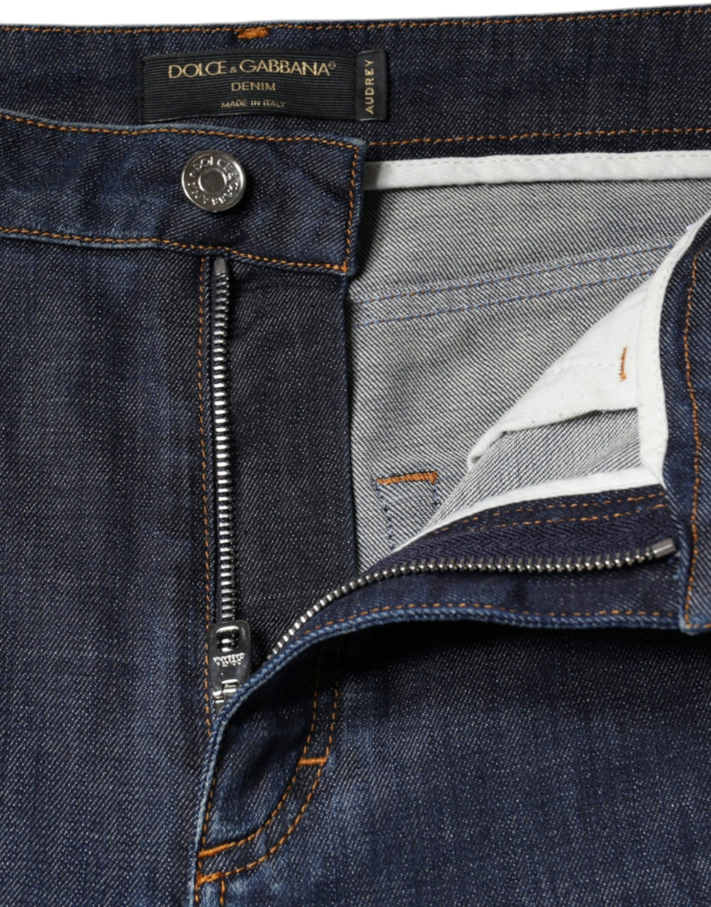 Dunkelblaue Skinny-Jeans aus Baumwolle von QUEEN