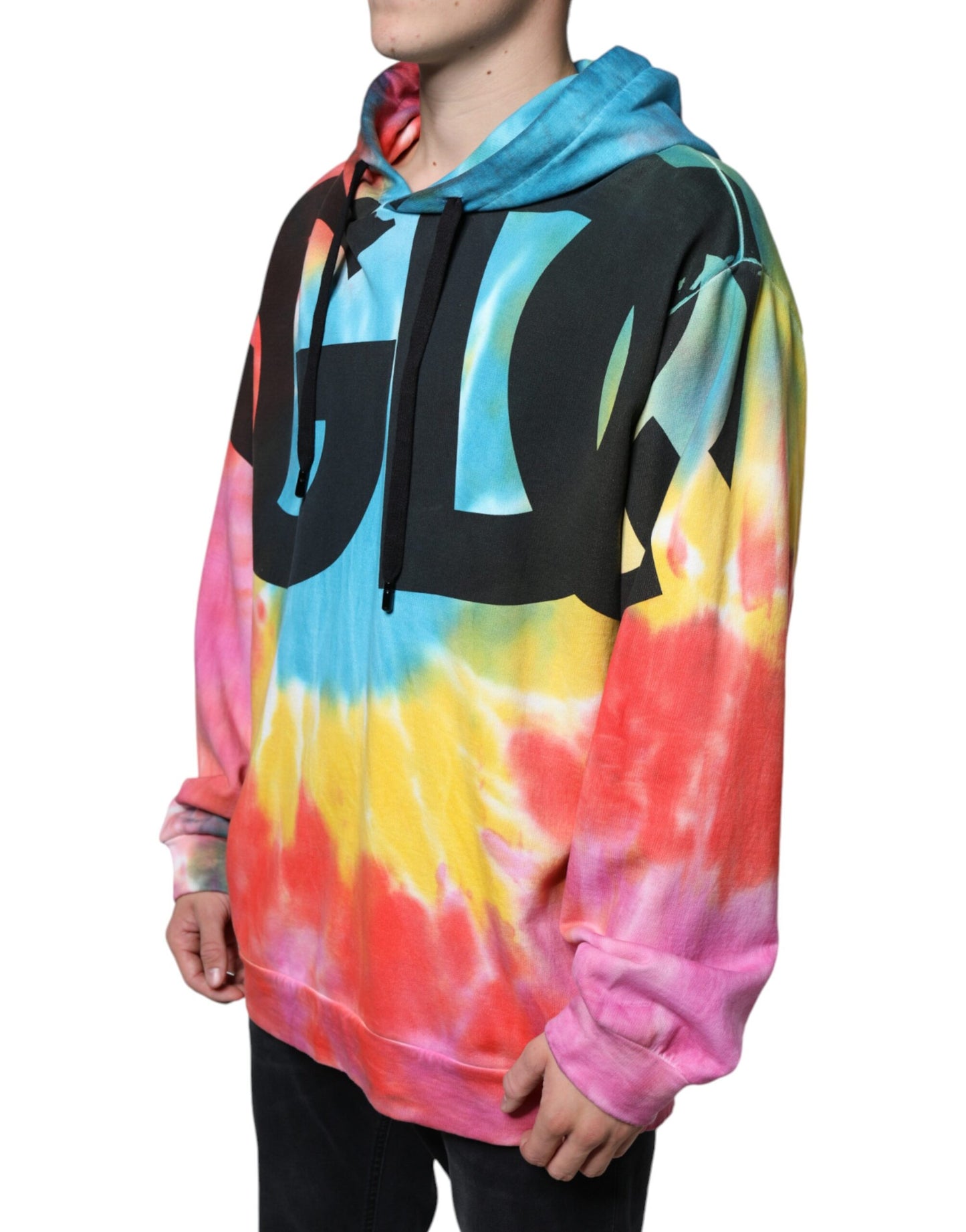 Felpa con cappuccio multicolore Tie Dye