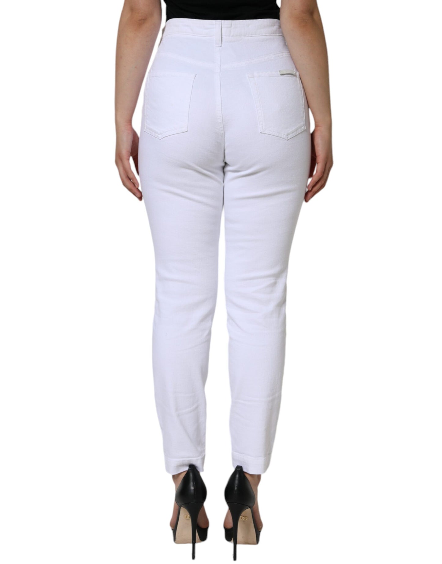 Weiße Skinny Jeans AUDREY aus Baumwollstretch
