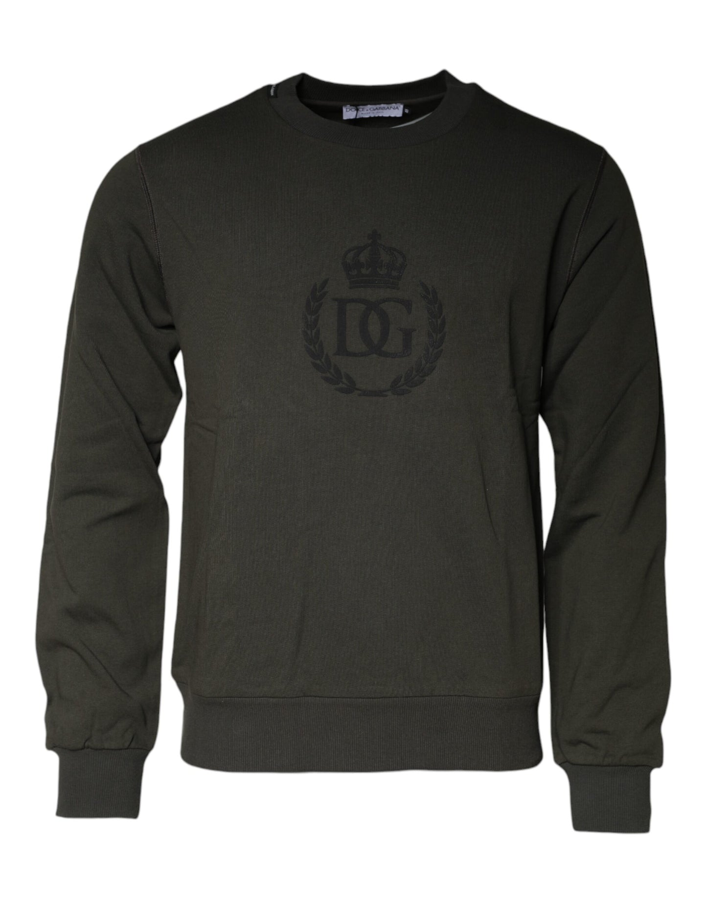 Army Green Crown Baumwoll-Sweatshirt