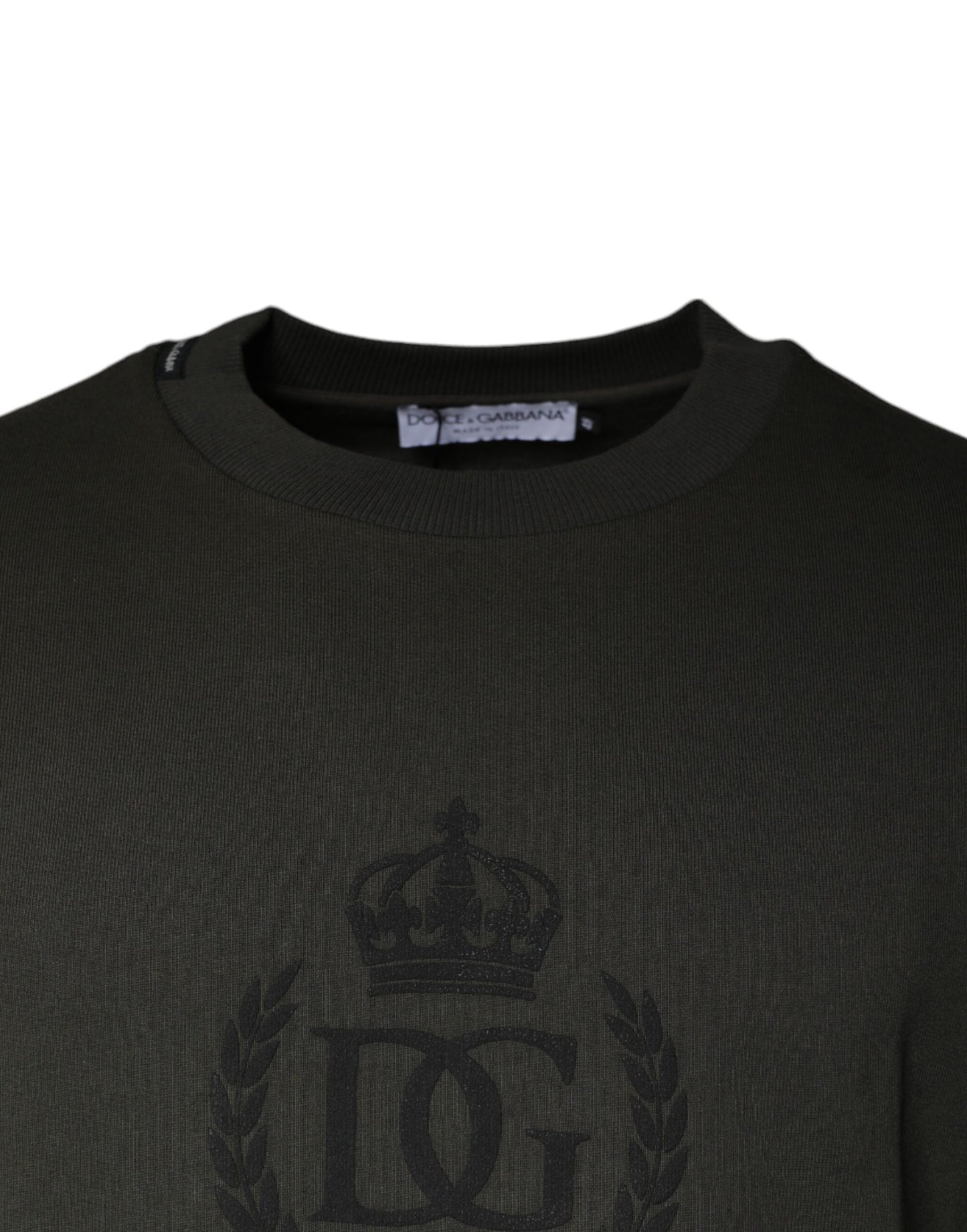 Army Green Crown Baumwoll-Sweatshirt