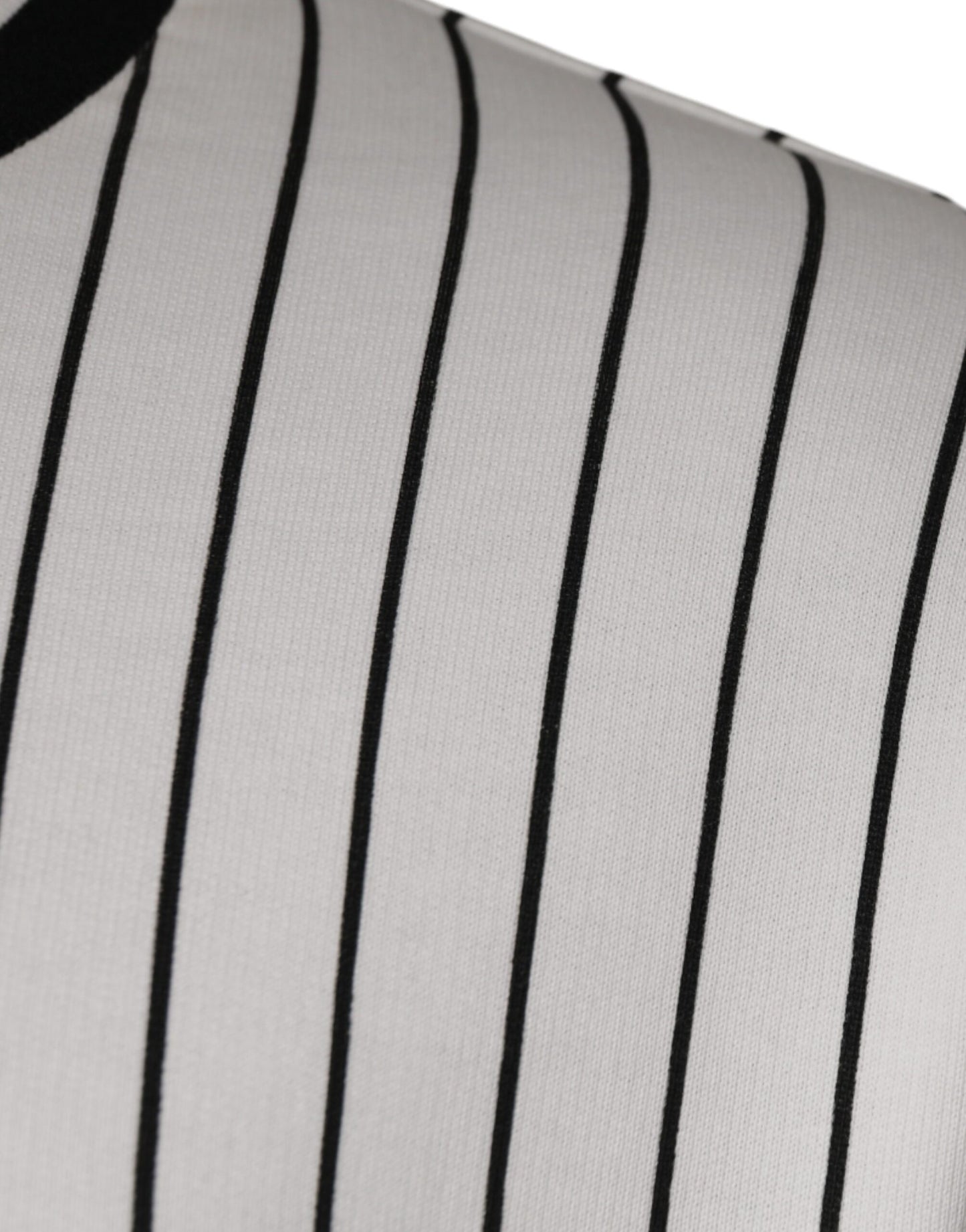 Schwarz-weiß gestreiftes Logo-Sweatshirt