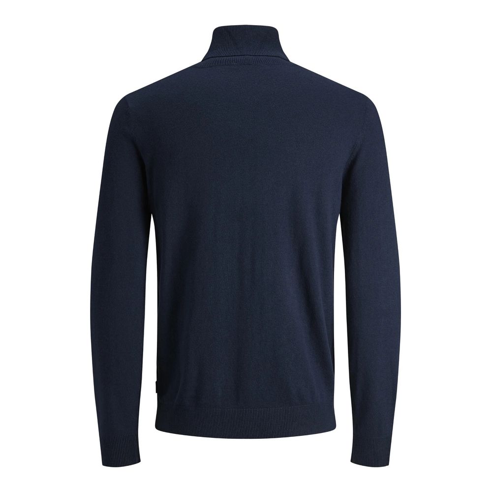 Blauer Baumwollpullover