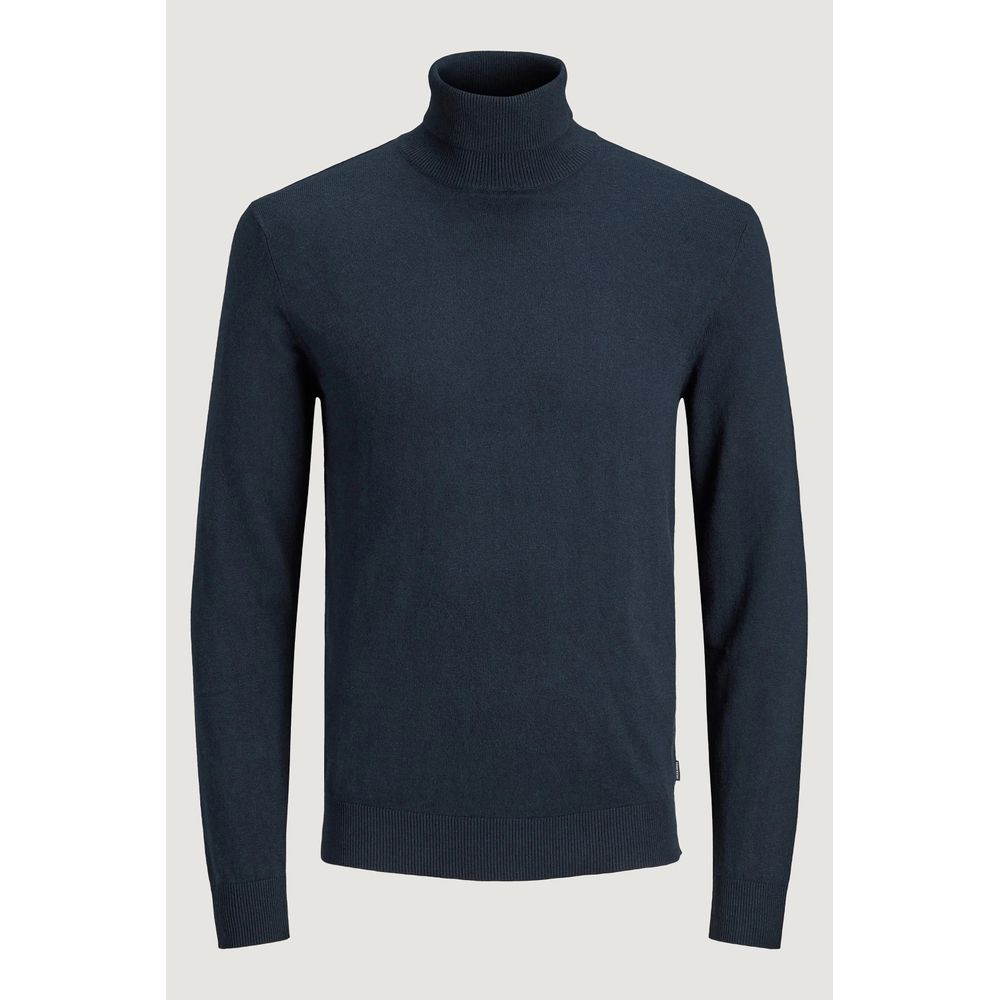 Blauer Baumwollpullover