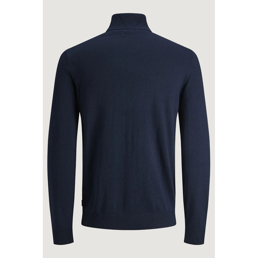 Blauer Baumwollpullover
