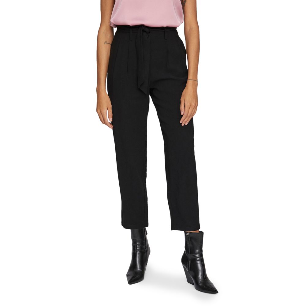 Schwarze Viskose-Jeans und -Hose