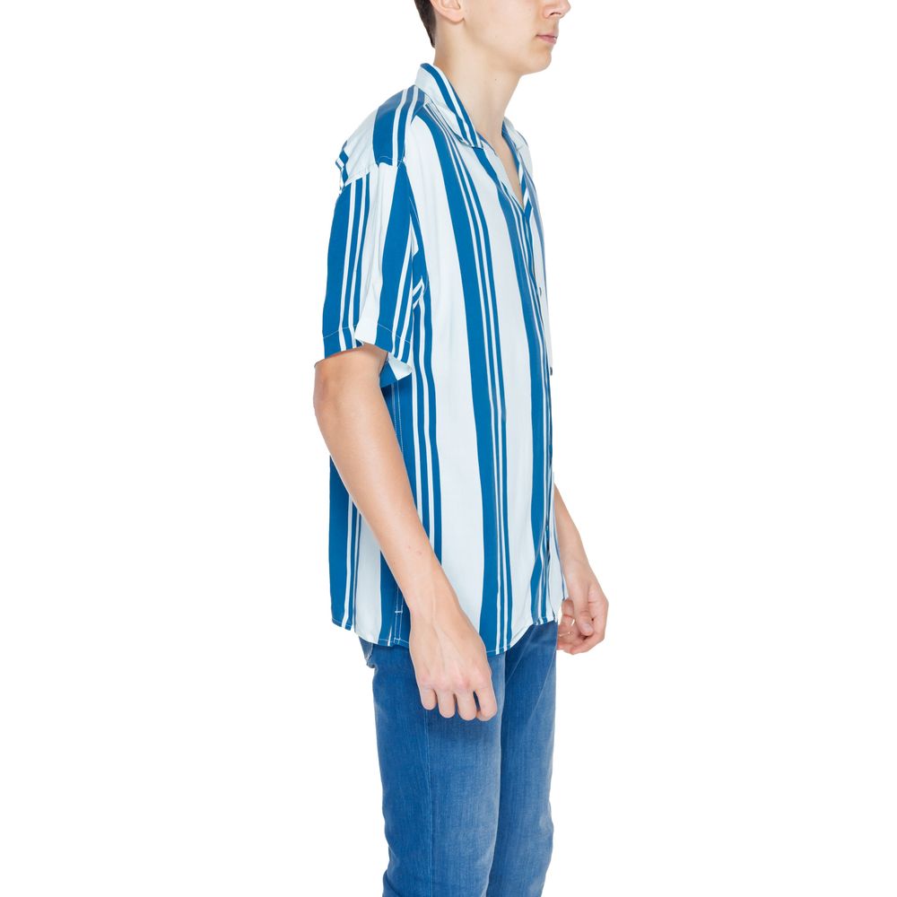 Camicia in viscosa blu