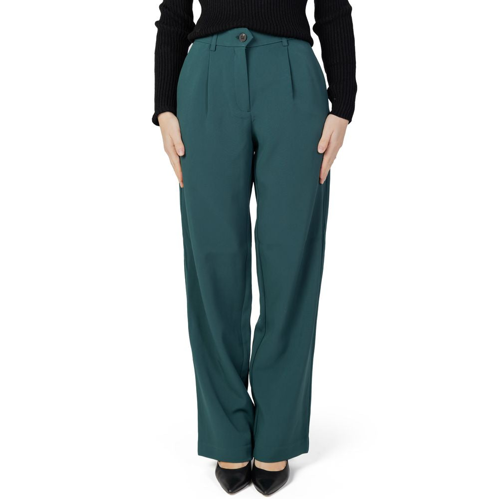 Jeans e pantaloni in poliestere verde poliestere
