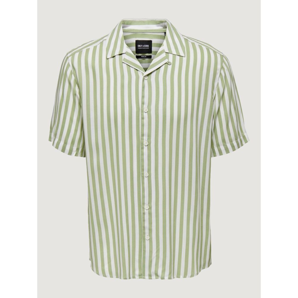 Camicia in viscosa verde