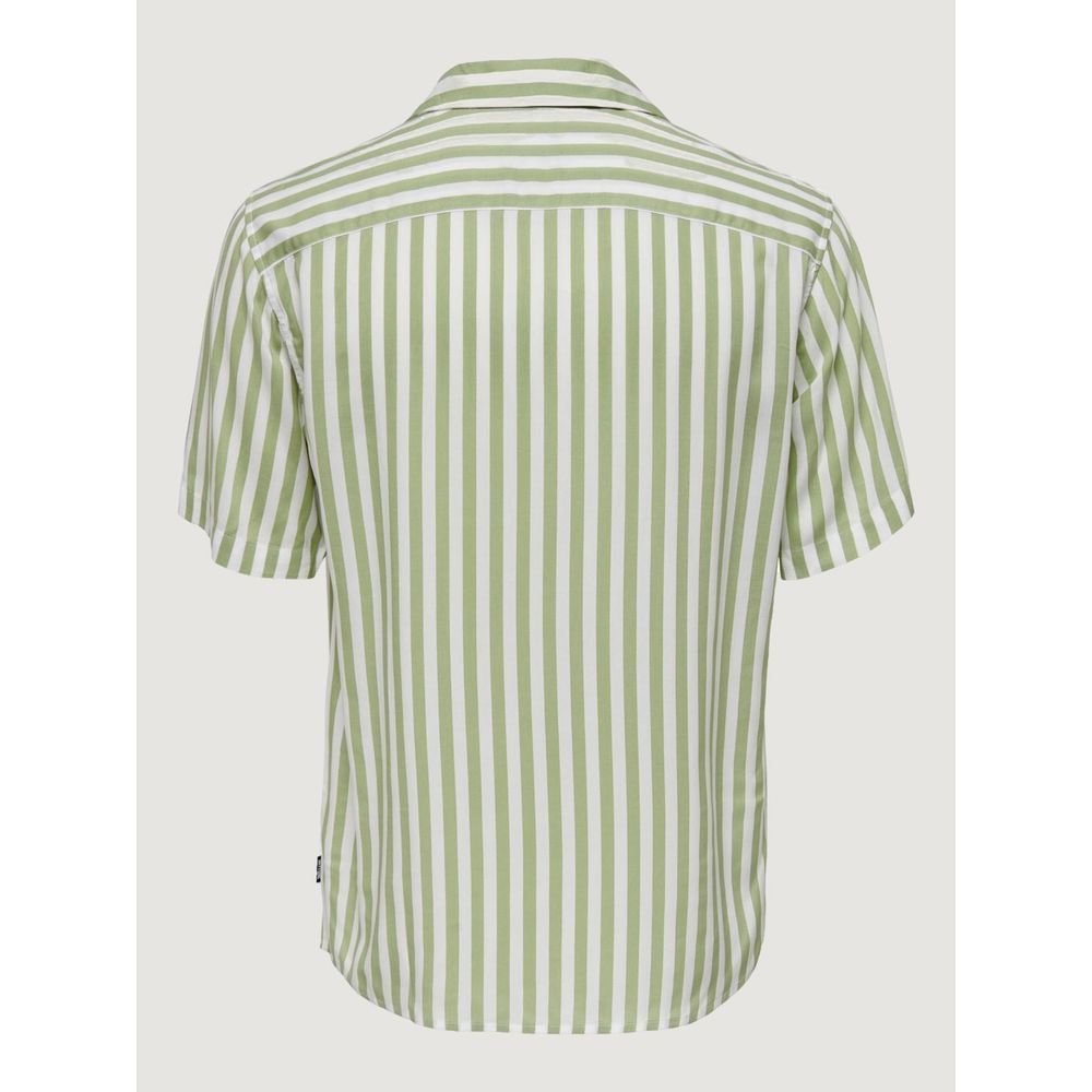 Camicia in viscosa verde