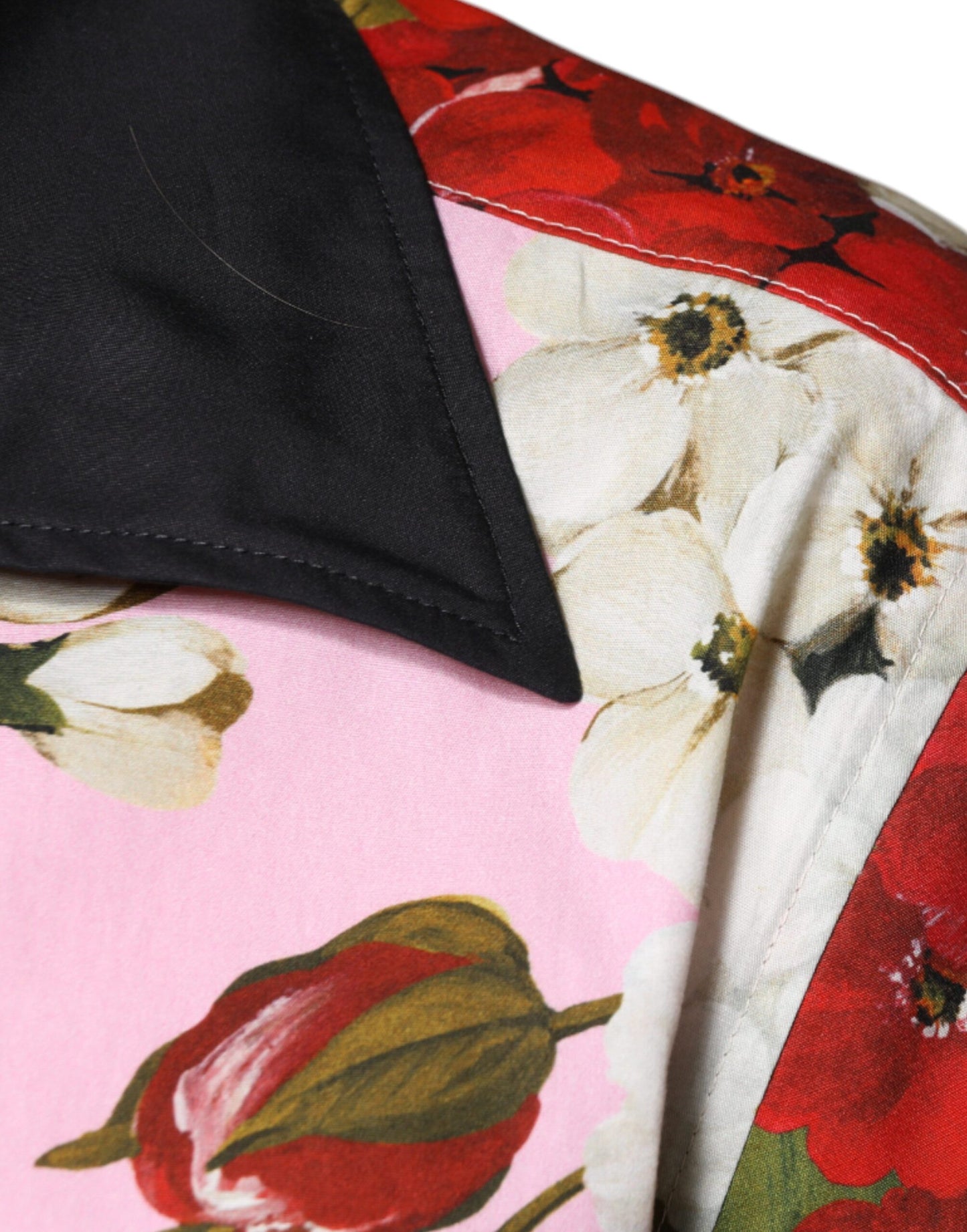 Mehrfarbiges Freizeithemd mit Knopfleiste und Blumenmuster