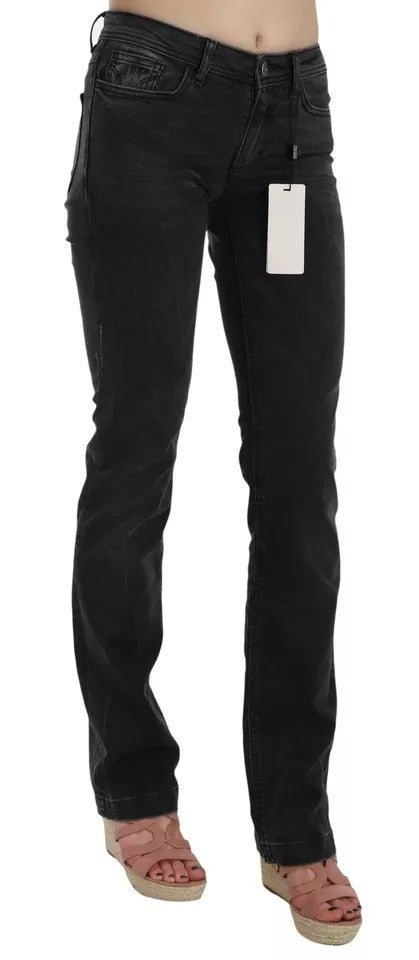 Schwarze Slim Fit-Jeans aus Baumwolle von D&G