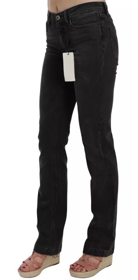 Schwarze Slim Fit-Jeans aus Baumwolle von D&G