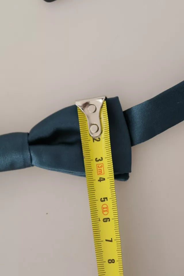 Blaue Herrenfliege aus 100 % Seide mit verstellbarem Hals