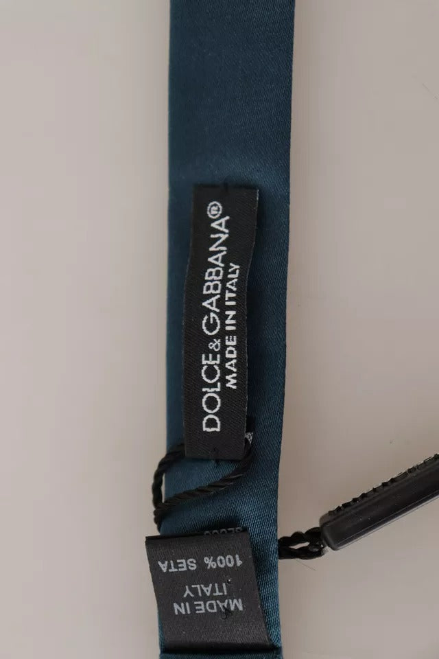 Blaue Herrenfliege aus 100 % Seide mit verstellbarem Hals