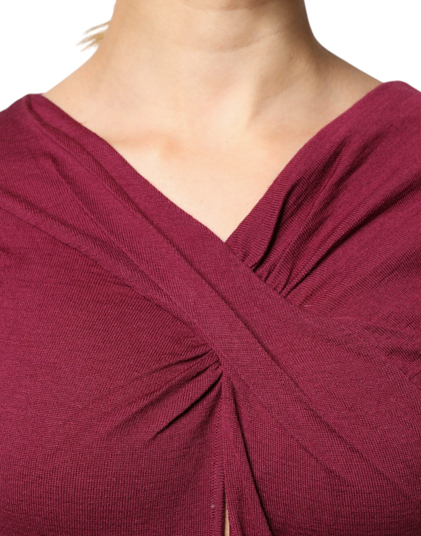 Maglione a maglia con foro a forma di chiave, color marrone