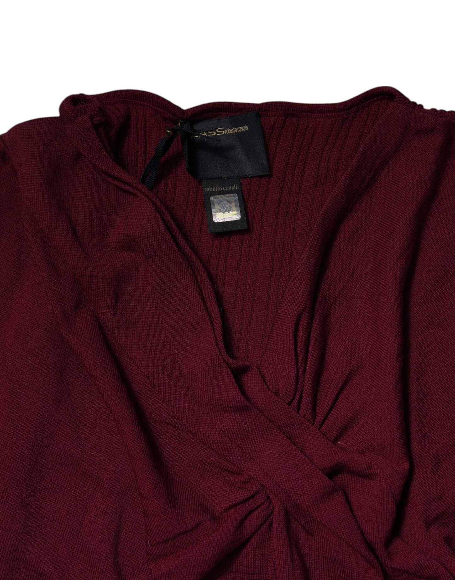 Maglione a maglia con foro a forma di chiave, color marrone