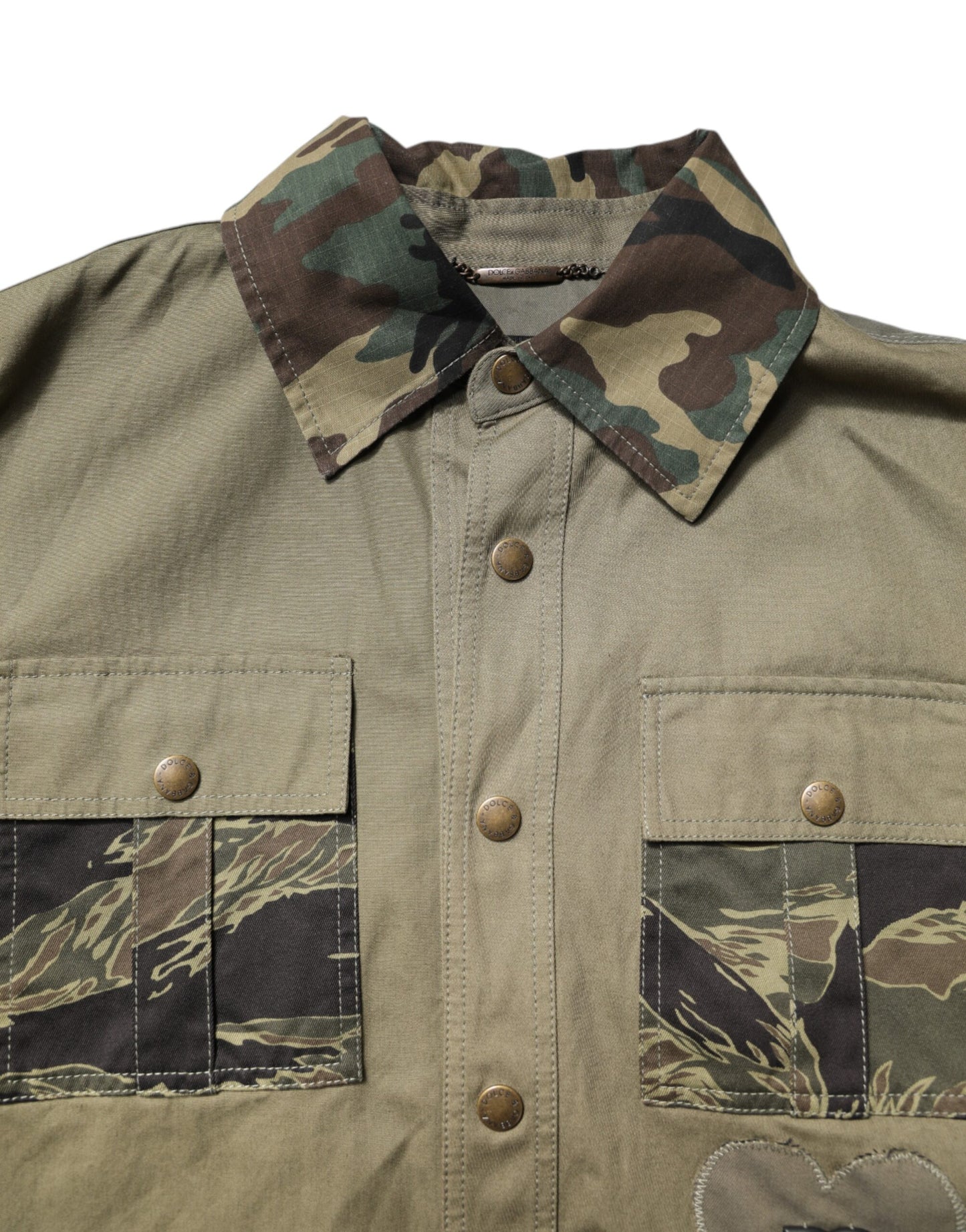 Dolce & Gabbana Brown Cotton Stretch Shirt Pants Casual Set