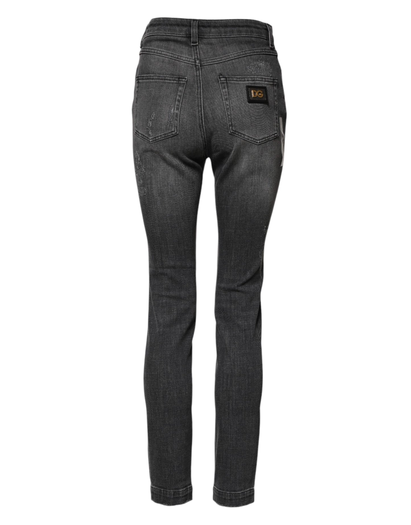 Dolce & Gabbana Dark Gray AUDREY Cotton Skinny Denim Jeans