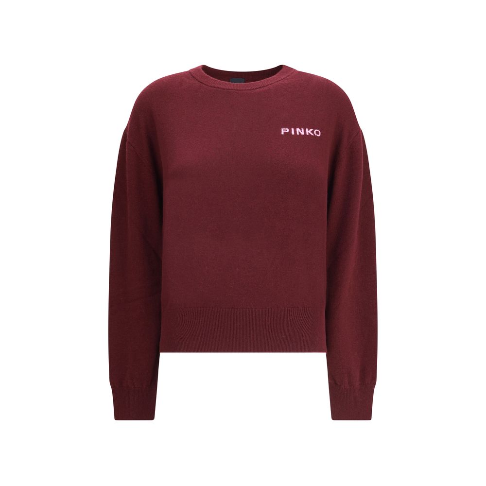 PINKO Bordeaux Wool Sweatshirt