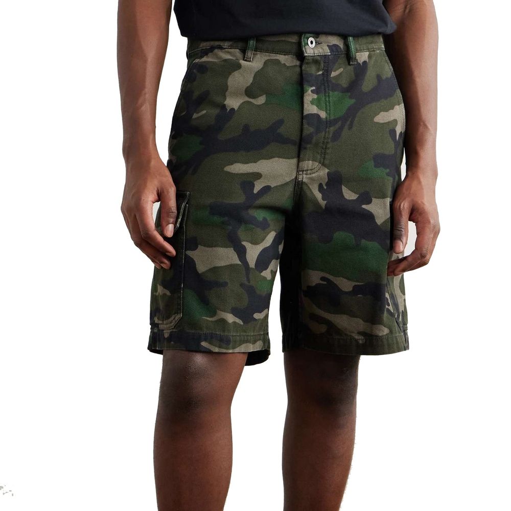 Valentino Green Cotton Cargo Shorts