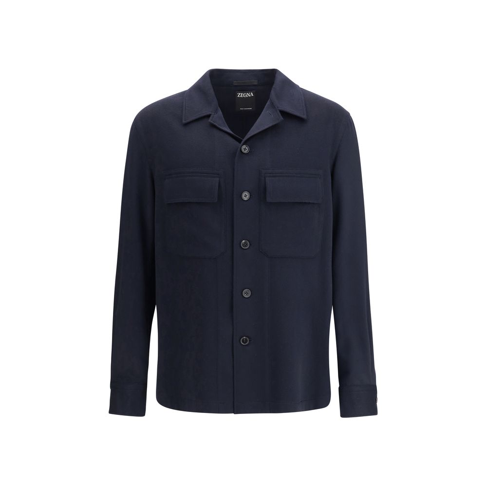 ZEGNA Blue Cashmere Coat