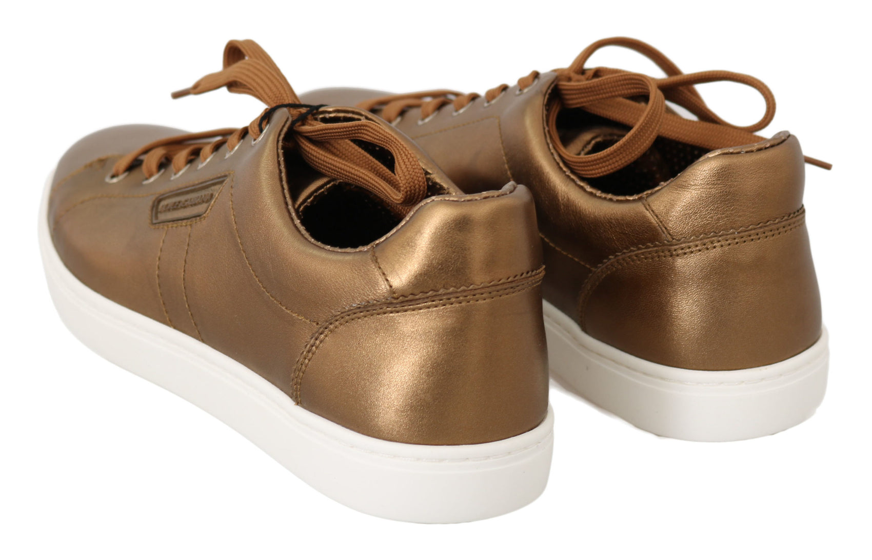 Goldene Metallic-Leder-Sneaker
