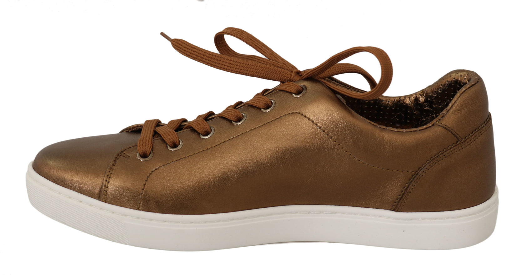 Goldene Metallic-Leder-Sneaker