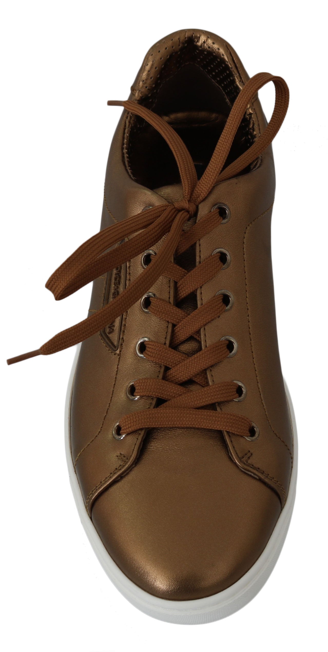 Goldene Metallic-Leder-Sneaker