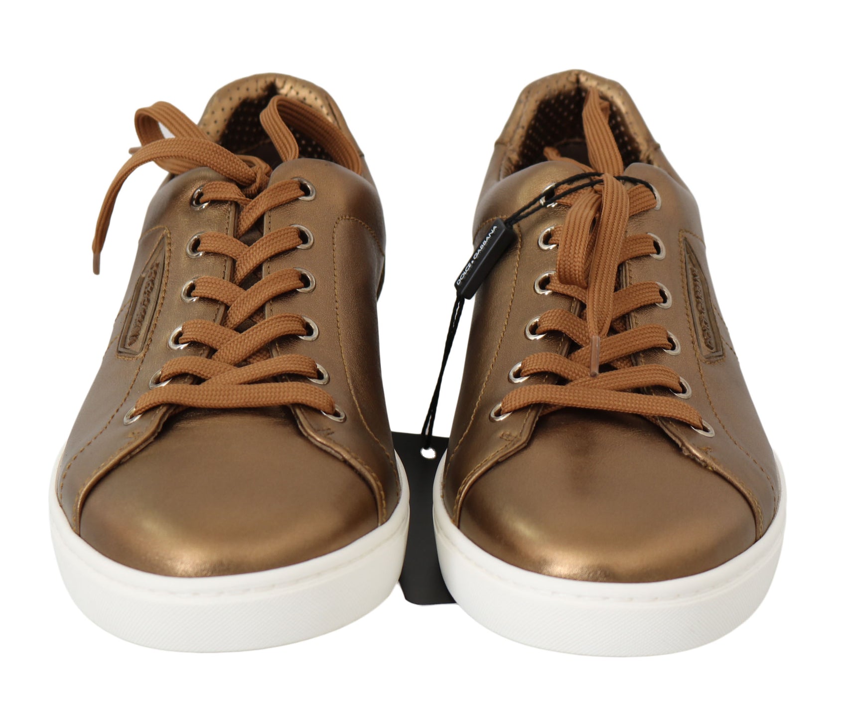 Goldene Metallic-Leder-Sneaker