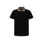 Burberry Black Cotton Polo Shirt