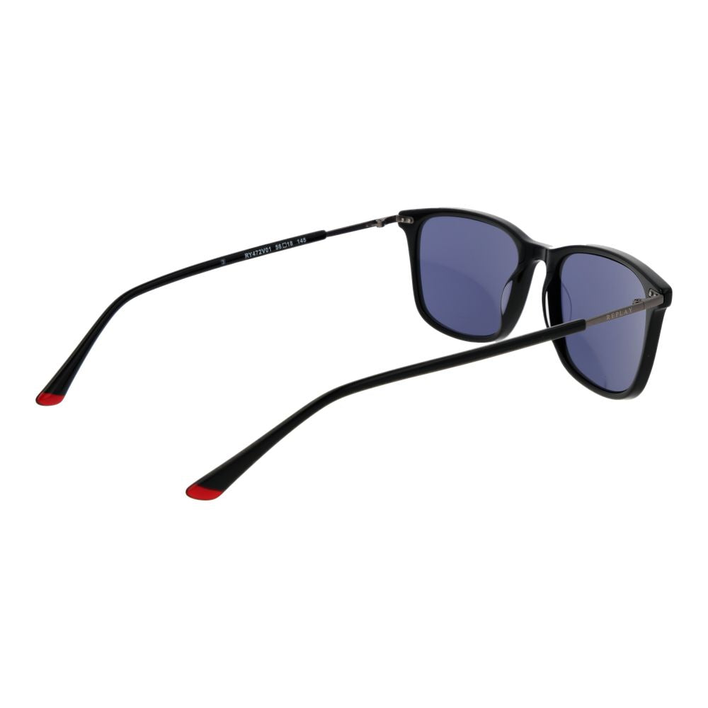 Replay Black Plastic Sunglasses