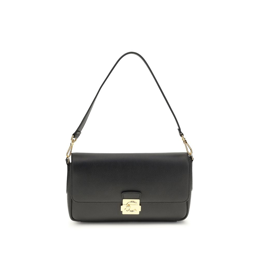 Coccinelle Black Calf Leather Bos Taurus Shoulder Bag