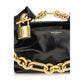 Balmain Black Calf Leather Bos Taurus Shoulder Bag