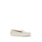 Tod's Cream Calf Leather Bos Taurus Slip-On Loafers
