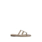 Valentino Garavani Beige Calf Leather Bos Taurus Flat Sandals