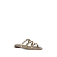 Valentino Garavani Beige Calf Leather Bos Taurus Flat Sandals