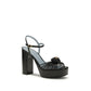 Valentino Garavani Black Calf Leather Bos Taurus Platform Sandals