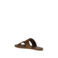 Pedro García Brown Silk Flat Sandals