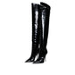 Dolce & Gabbana Black Leather Over The Knee