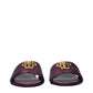 Versace Purple Leather Slippers