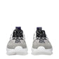 Versace Gray Leather Athletic Sneakers