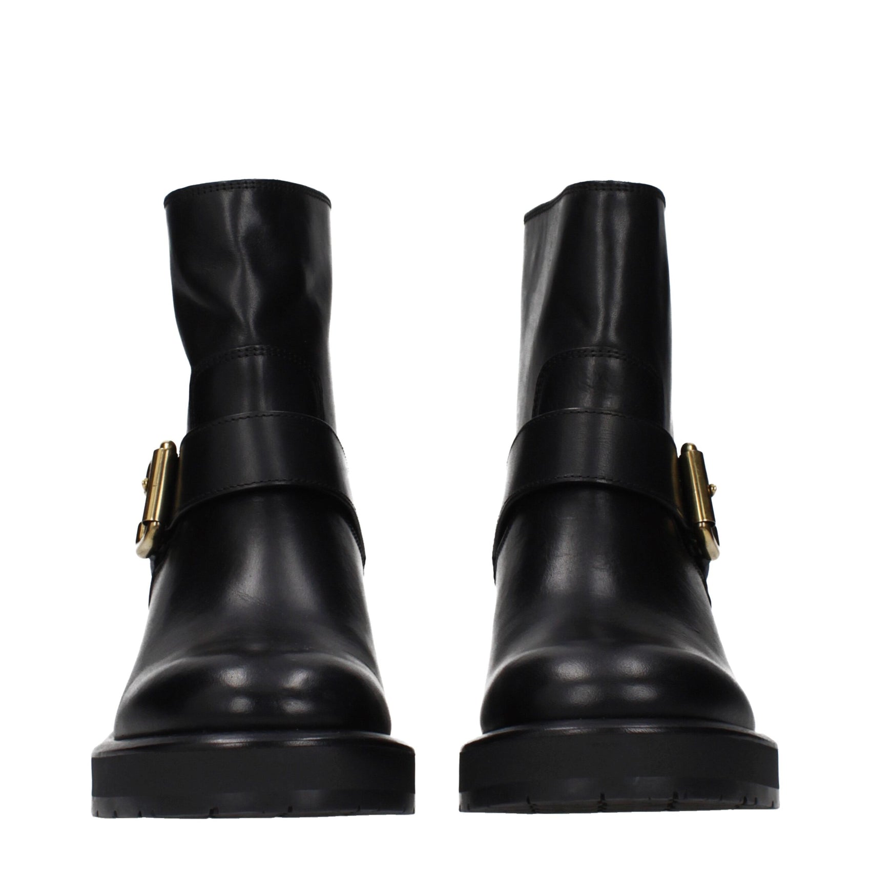 Chloé Black Leather Ankle Boots