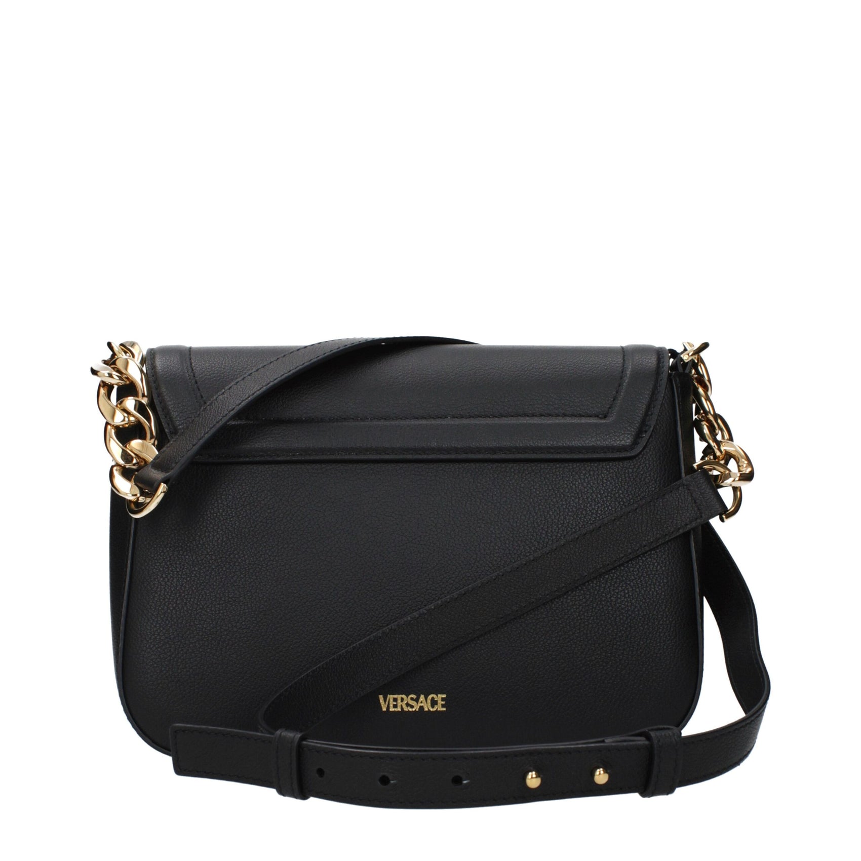 Versace Black Leather Crossbody Bag