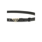 Prada Black Calf Leather Bos Taurus Regular Belt